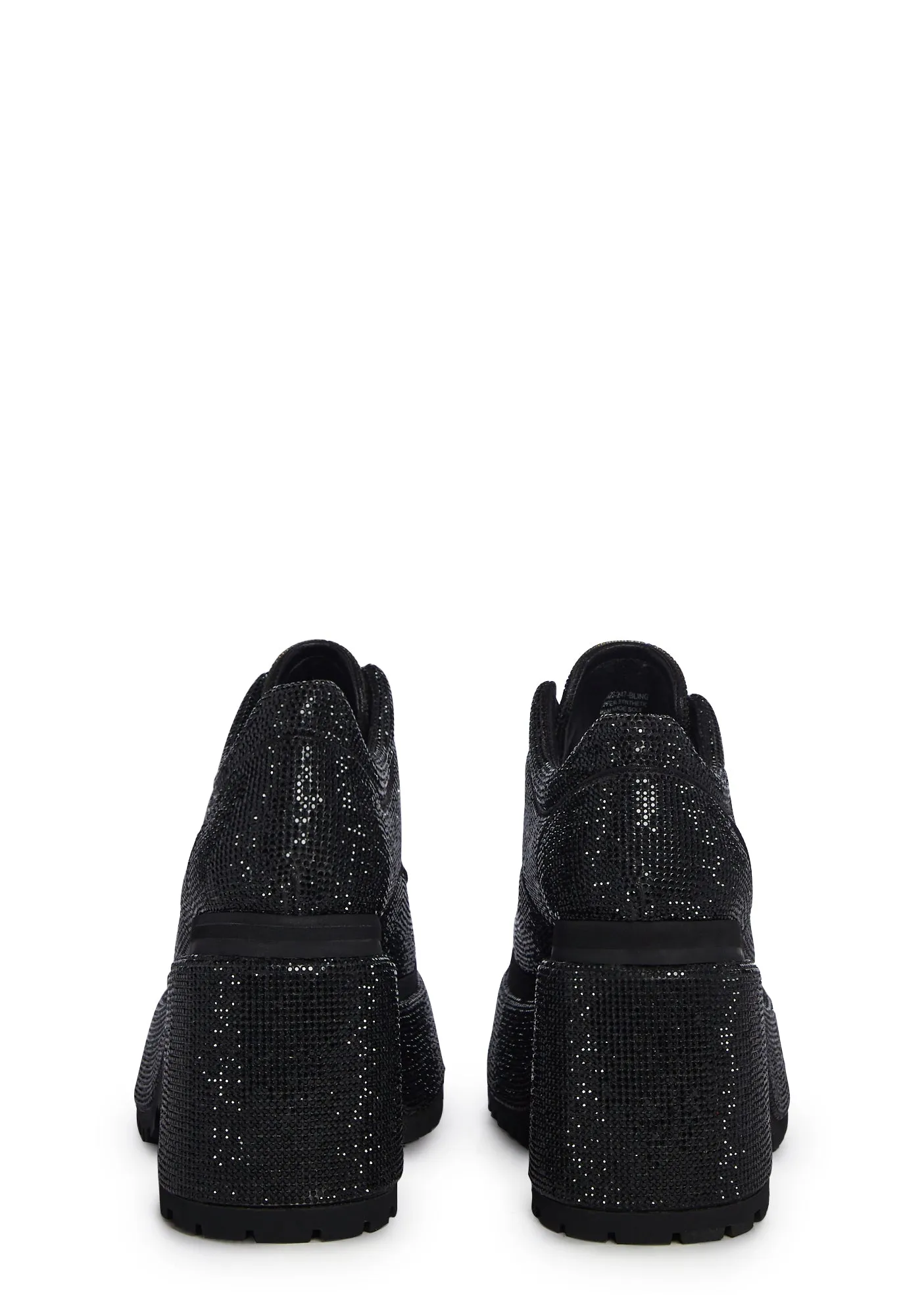 Acting Up Platform Oxfords - Rhinestone