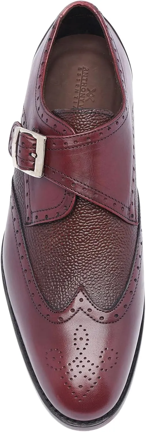 Anthony Veer Roosevelt III Single Monk Strap Dress Shoes for Men | Goodyear Welt Construction & Ortholite Footbed