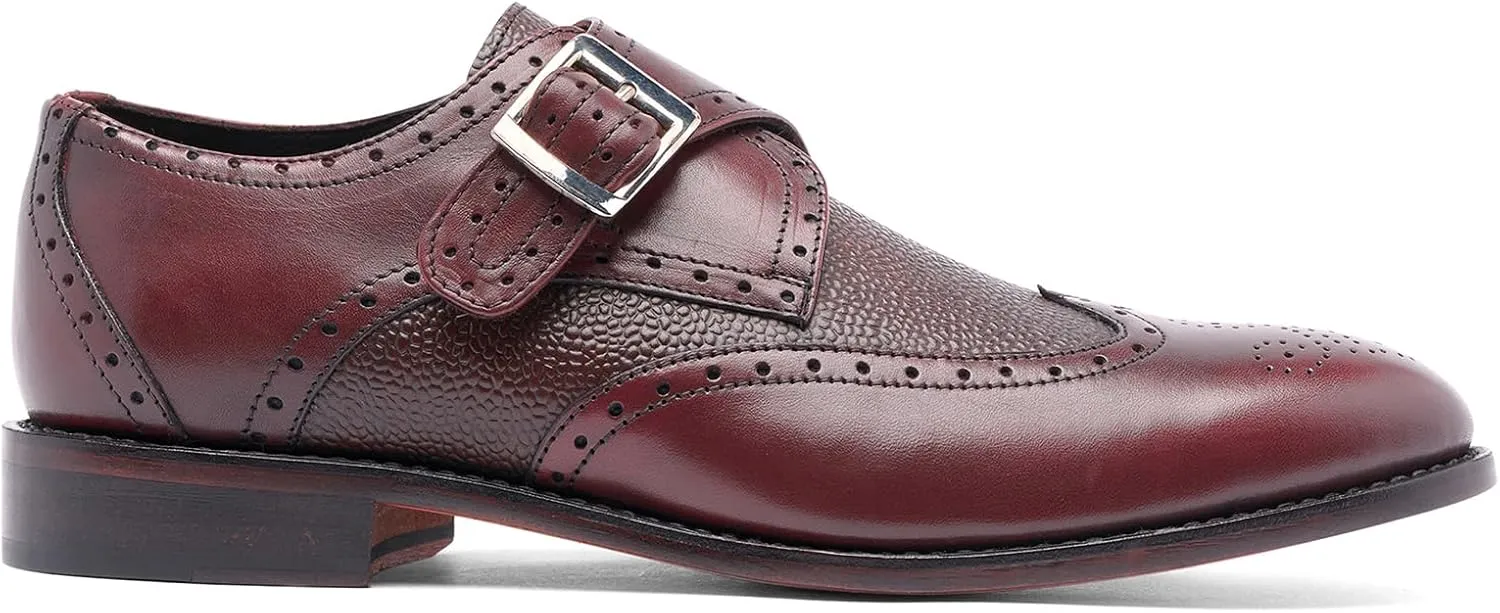 Anthony Veer Roosevelt III Single Monk Strap Dress Shoes for Men | Goodyear Welt Construction & Ortholite Footbed