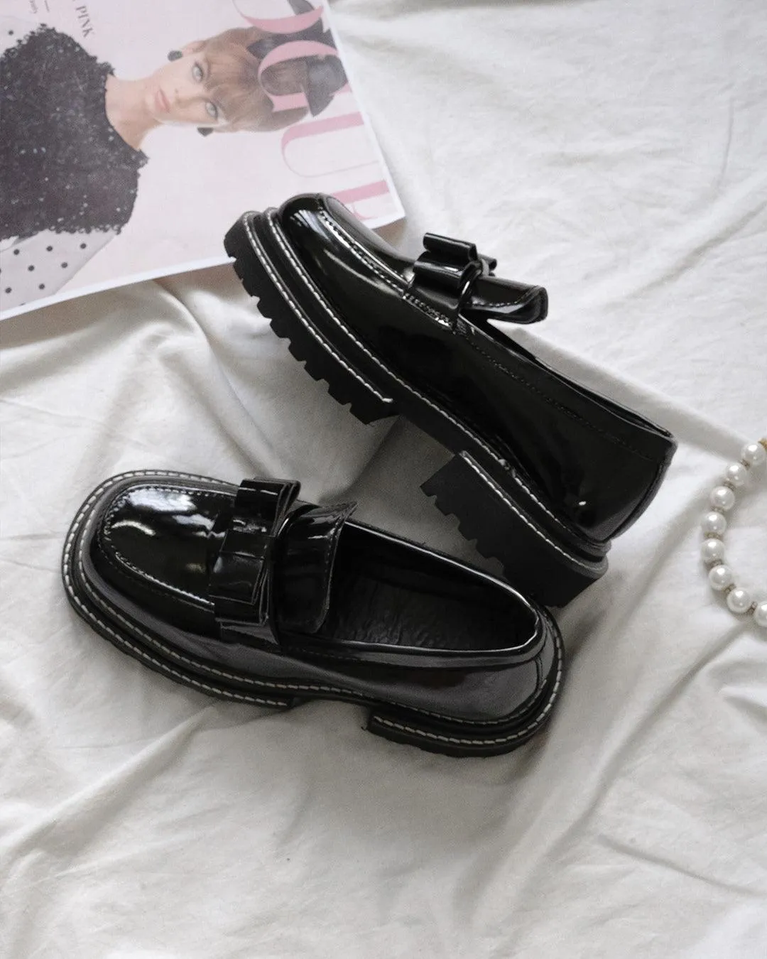Back To School Bow Platform shoe
