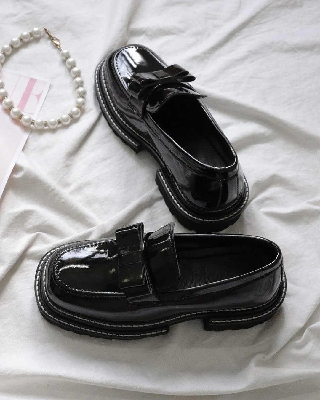 Back To School Bow Platform shoe