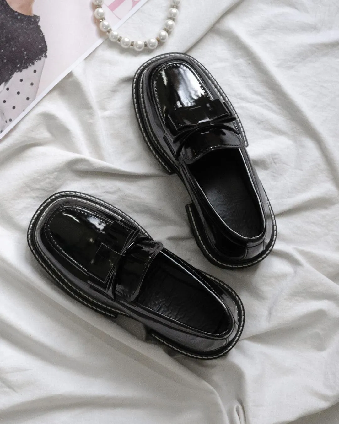 Back To School Bow Platform shoe
