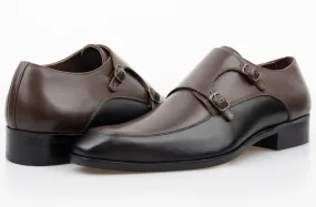 Black & Brown Monk Strap Averill Shoe