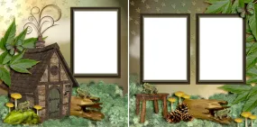 Cozy Cabin - Digital Scrapbook Pages - INSTANT DOWNLOAD