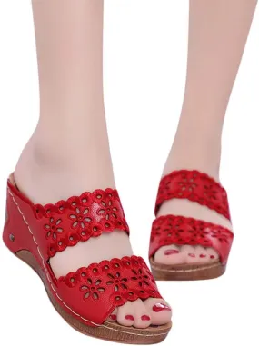 Gibobby Sandals for Women Wide Width,2019 Summer Comfy Platforms Sandal Shoes Beach Holllow Shoe Casual Flip Flops Slippers