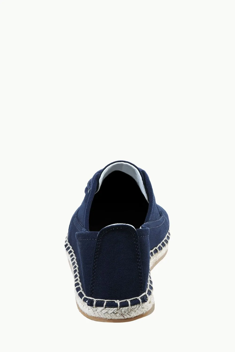 Mens Navy Leaf Embroidered Espadrilles
