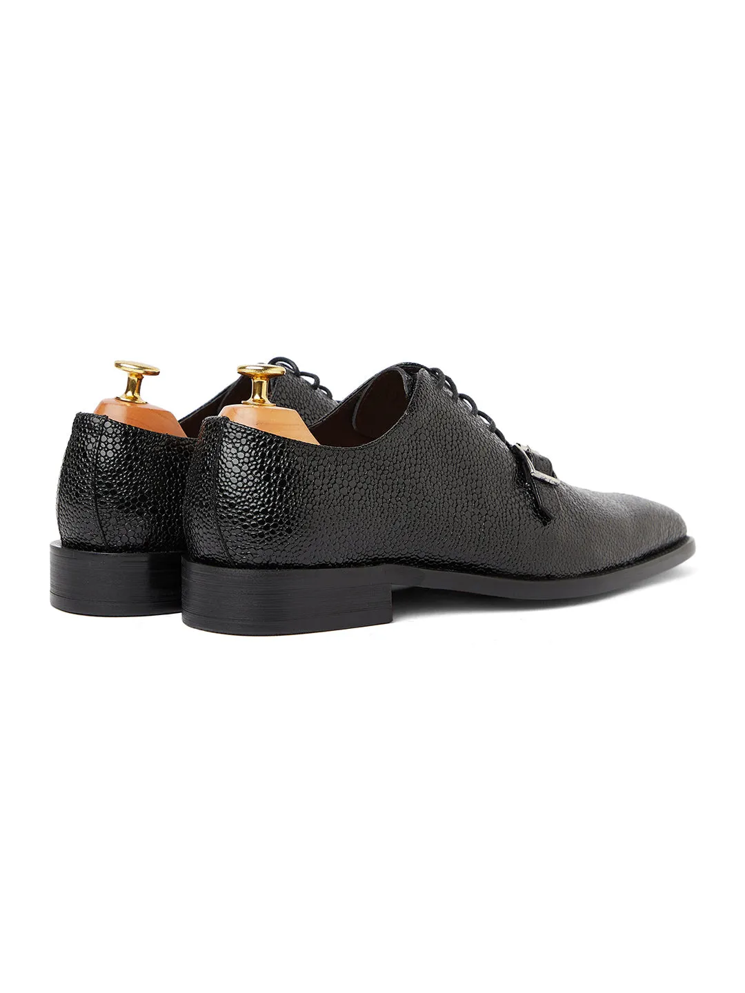 Stingray Leather Oxfords - Black