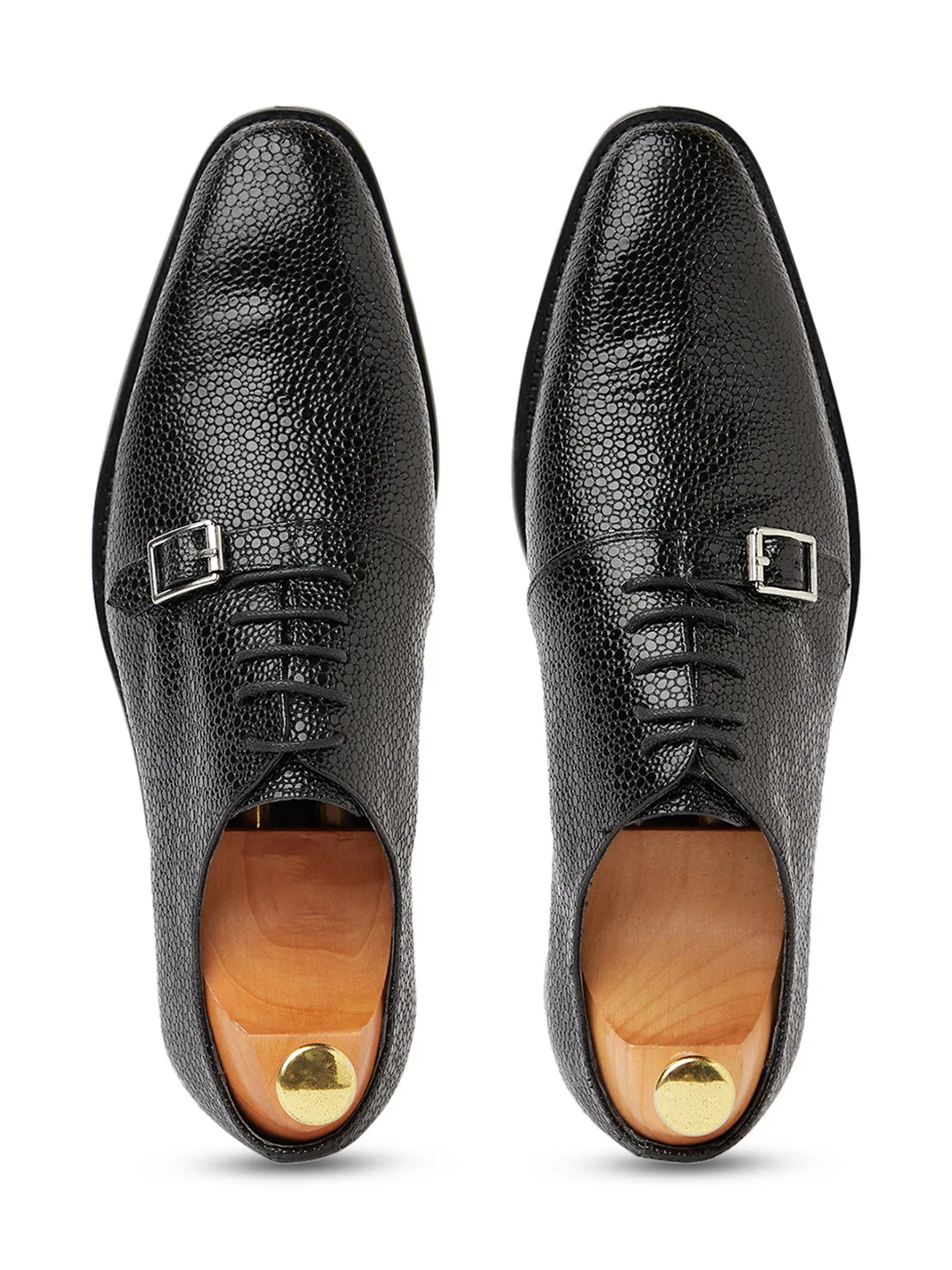 Stingray Leather Oxfords - Black