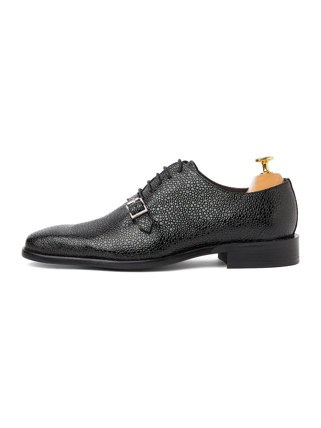 Stingray Leather Oxfords - Black
