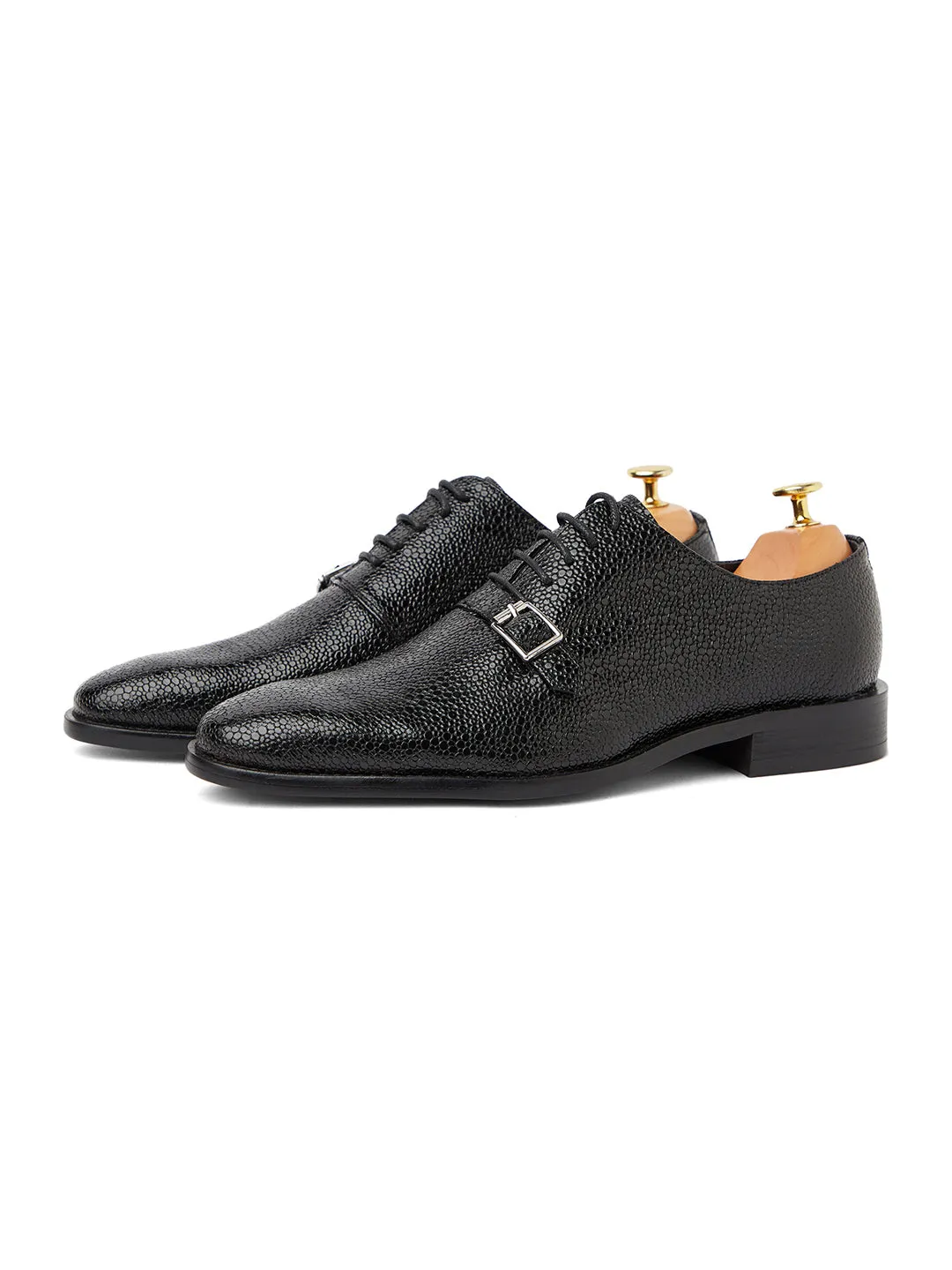 Stingray Leather Oxfords - Black