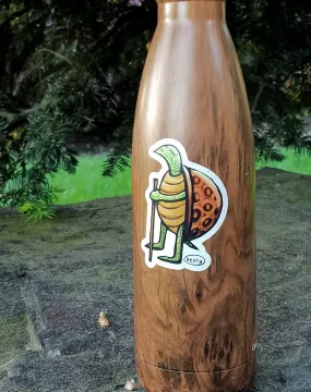 Turtle Hiking Sticker | Original Art by Seattle Mural Artist Ryan "Henry" Ward