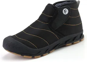 YUKTOPA Winter Snow Boots Slip-on Water Resistant Booties Anti-Slip Lightweight Ankle Boots with Full Fur for Men Women …